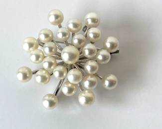 Lot 3616 Sterling Starburst Pin Brooch Pendant