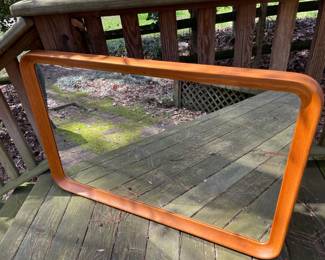 Lot 2931 Made in Denmark  Teak Wall Mirror