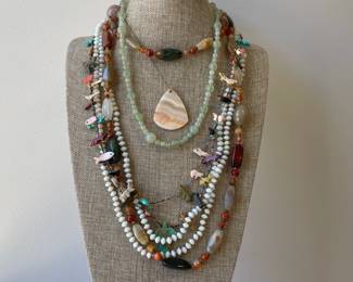 Lot 2710 Lot of Jade  Necklaces