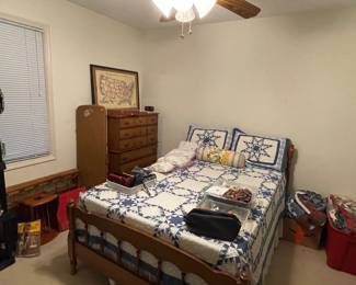 Full Size bed, dresser and chest of drawer - solid wood