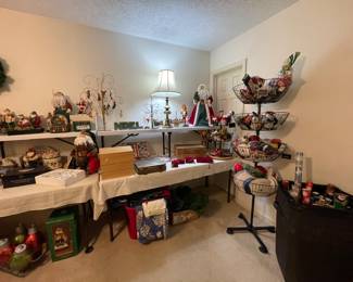 Lots of ribbon and vintage wrapping paper. Several kinds of foil wrapping paper. Most from Dillards.