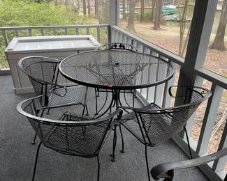 Wrought iron patio set