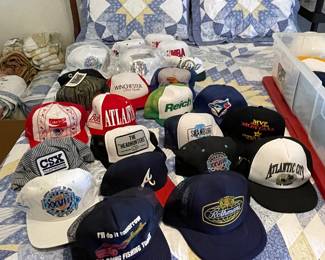 Lots of advertising hats