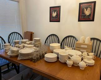 Lovely sets of china and glasses