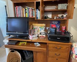 Office items, TV, Canon printer