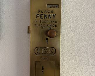 ETAS No 5 Penny Toilet Lock Circa 1920s