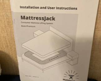 MattressJack Bed and Equipment