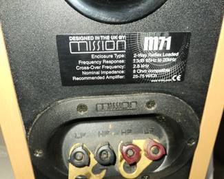 Pair of Mission Series M71 shelf speakers