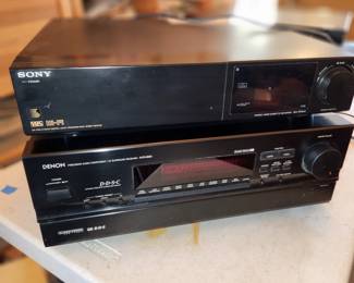 Sony SLV-575UC VCR and Denon AVR-2600 surround sound receiver