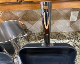 Unused NEW Copper Chef pan and glass cover