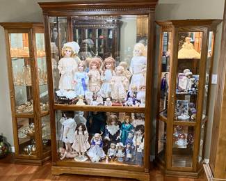 Beautiful Display Cabinets, center is a large Howard Miller Display Cabinet.