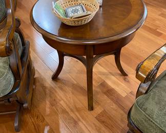 One of 2 Brashears Furniture wood end tables.