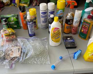 Lots of Cleaning products.