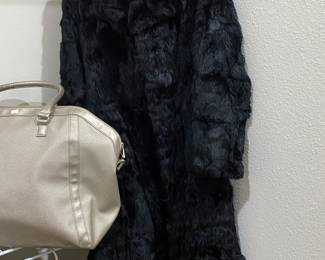 Vintage Full length Black Rabbit fur.