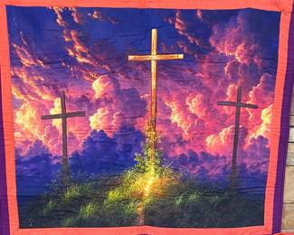Just in time for Easter, Christian 3 Cross Banner.
