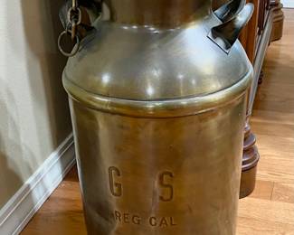 OLD G S Milk Can, pre 1950.