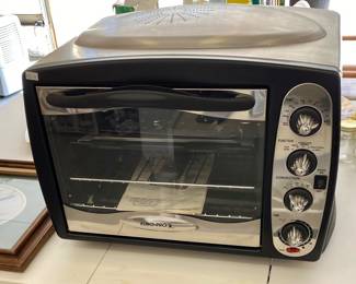 Toaster oven appears new.