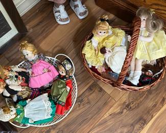 Collectible Madam Alexander dolls.