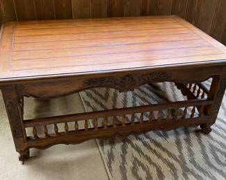 Large Vintage Style Wood Cocktail/Coffee table.