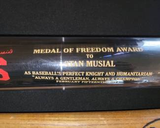 Stan Musial - Medal of Freedom Award commemorative baseball bat