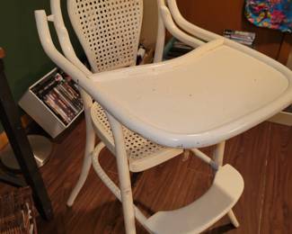 Vintage wicker high chair