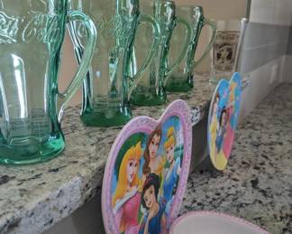 coke glasses and disney