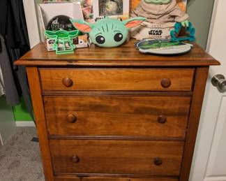 Baby Yoda and dresser