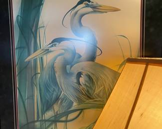 Melinda Cowdrey, artist signed and numbered limited edition framed print behind glass 628/950