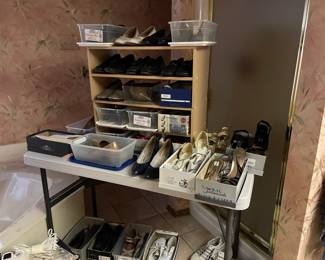 Lots of ladies shoes including vintage