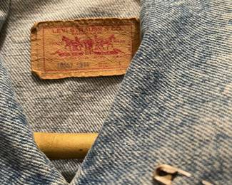 Label of vintage denim jacket
