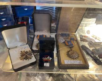 WW11 medals, Vietnam pin