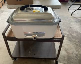 Vintage Westinghouse cooker, vintage rolling stand