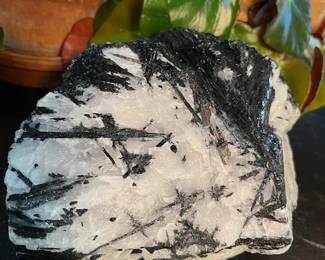 Large Black Tourmaline on Quartz