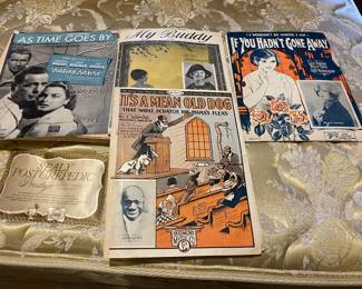 This is a very small sample of the most beautiful music sheets from the early 1900's in great condition. There are over 100 pieces and not to be missed.