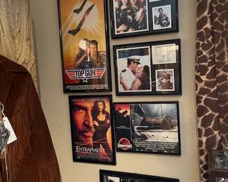 Vintage framed movie posters