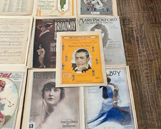 More of the vintage music sheets from the early 1900's