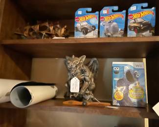 Gargoyle, hot wheels, ships, art posters, Wii