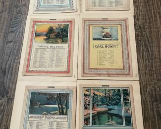 A selection of the vintage music sheets from the early 1900's