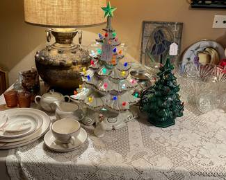  Vintage ceramic lighted Christmas Trees