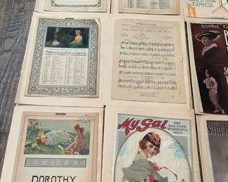 More of the vintage music sheets from the early 1900's