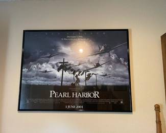 Large framed poster of Pearl Harbor