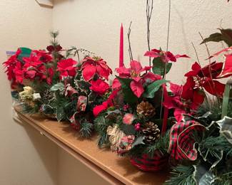 Vintage Christmas floral arrangements 