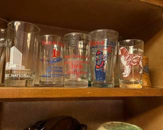 Vintage advertising glasses