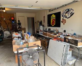 Looking into the garage