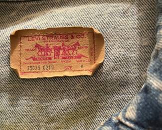 Label of vintage denim jacket
