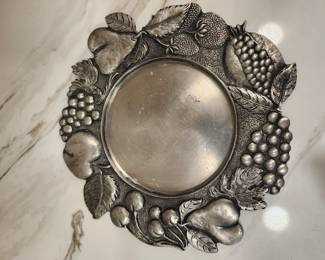 PEWTER ITALIAN WINE COASTER
