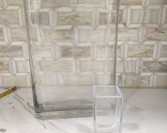 MODERN CLEAR GLASS VASES