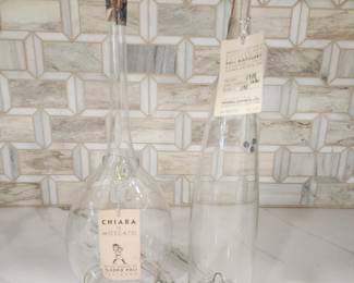 ITALIAN BLOWN GLASS WINE DECANTERS