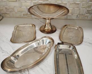 LOT OF SILVER PLATE ITEMS