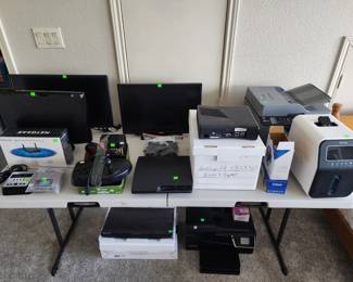 Computer monitors, printers, gaming systems